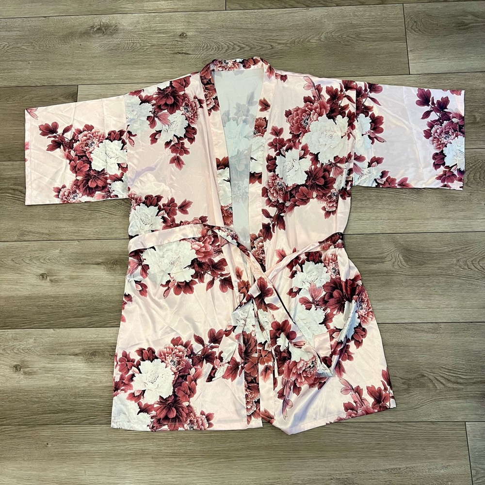 Satin Kimono Style Robe